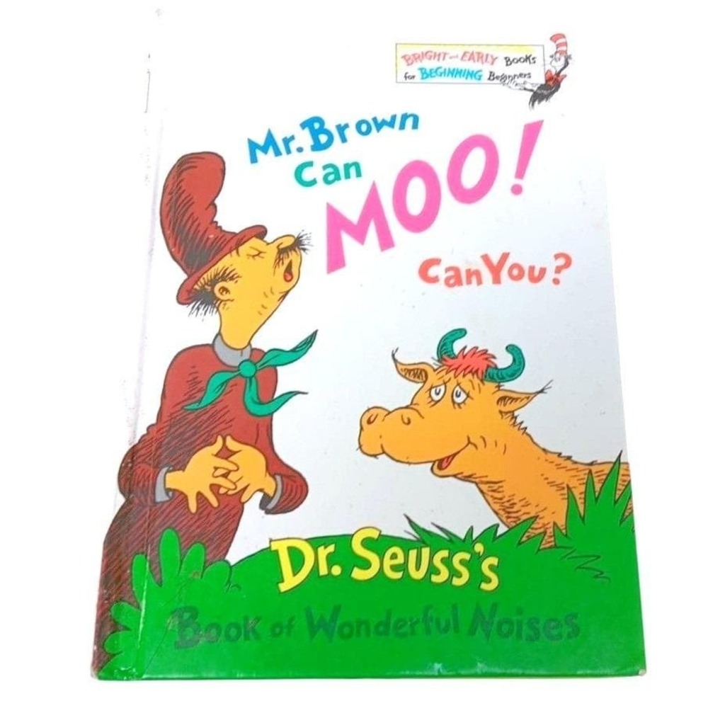 Dr Seuss Mr Brown Can MOO Can‎ You Book of Wonderful Noises 1970 Random House